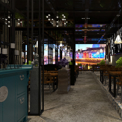 海南跨界装饰设计BLUES音乐餐厅